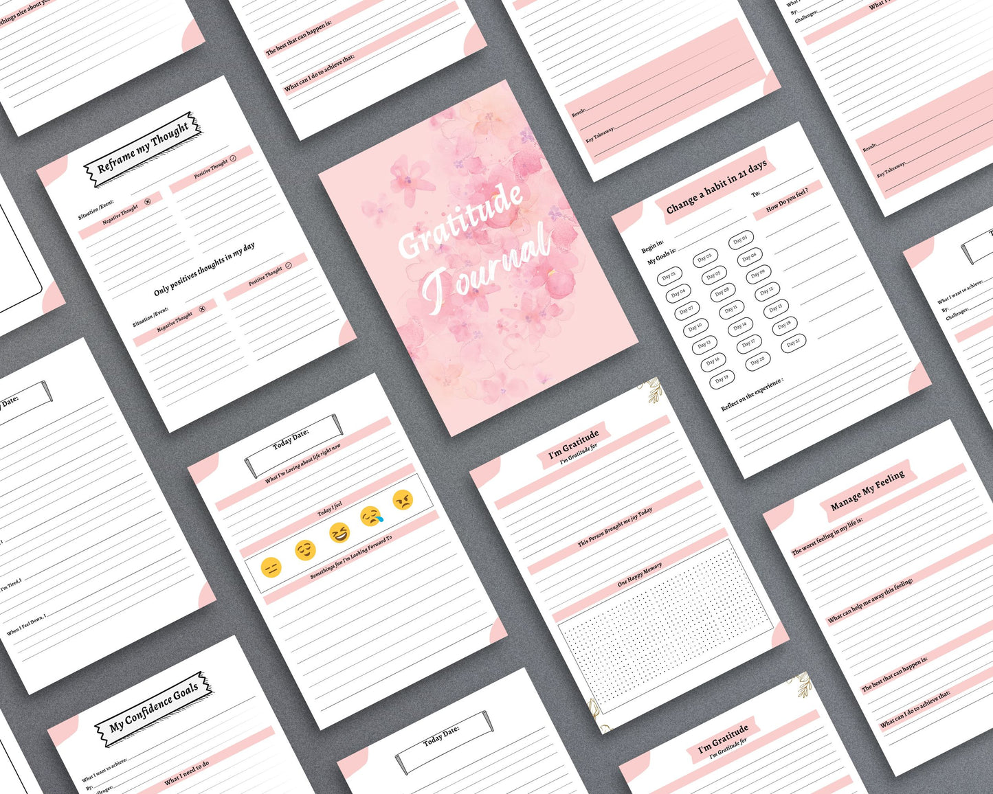 Gratitude Journal – Cultivate Positivity & Mindfulness | Printable PDF
