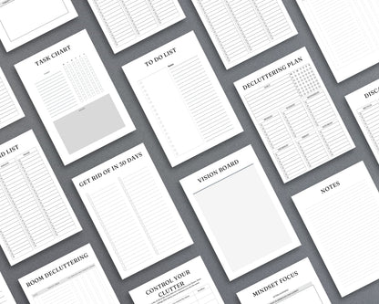 Decluttering & Cleaning Planner – Organize, Simplify & Maintain a Tidy Home | Printable PDF for Printing