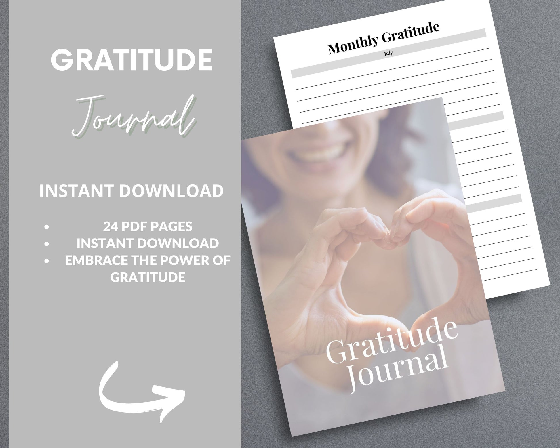 Gratitude Journal – Cultivate Positivity & Mindfulness | Printable PDF 