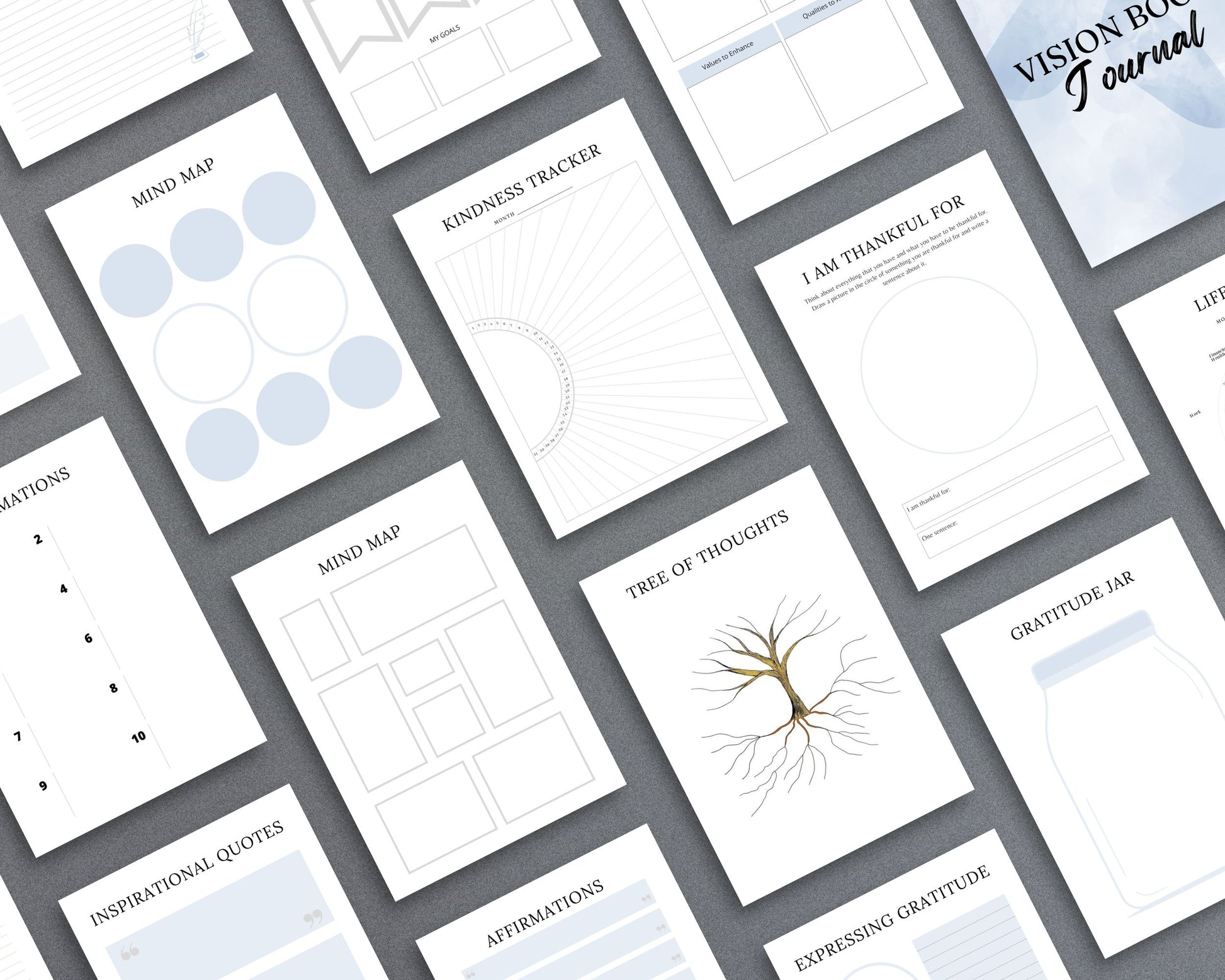 Vision Book Journal – Manifest Your Dreams & Set Life Goals | Printable PDF 