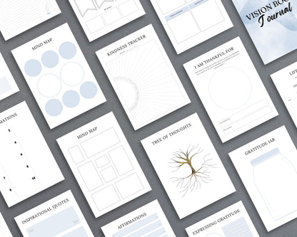 Vision Book Journal – Manifest Your Dreams & Set Life Goals | Printable PDF 