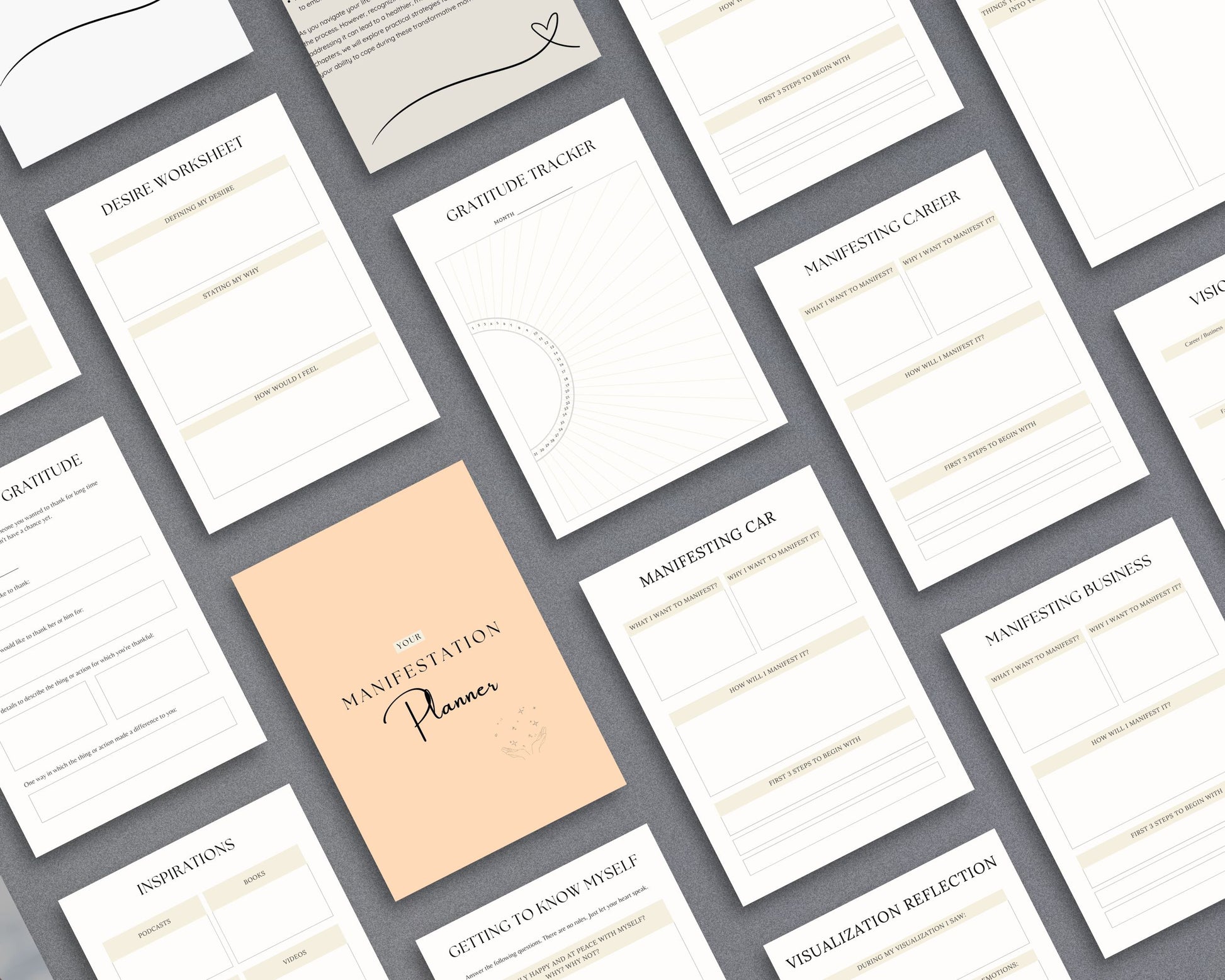 Manifestation Planner – Visualize, Attract & Achieve Your Goals | Printable PDF 