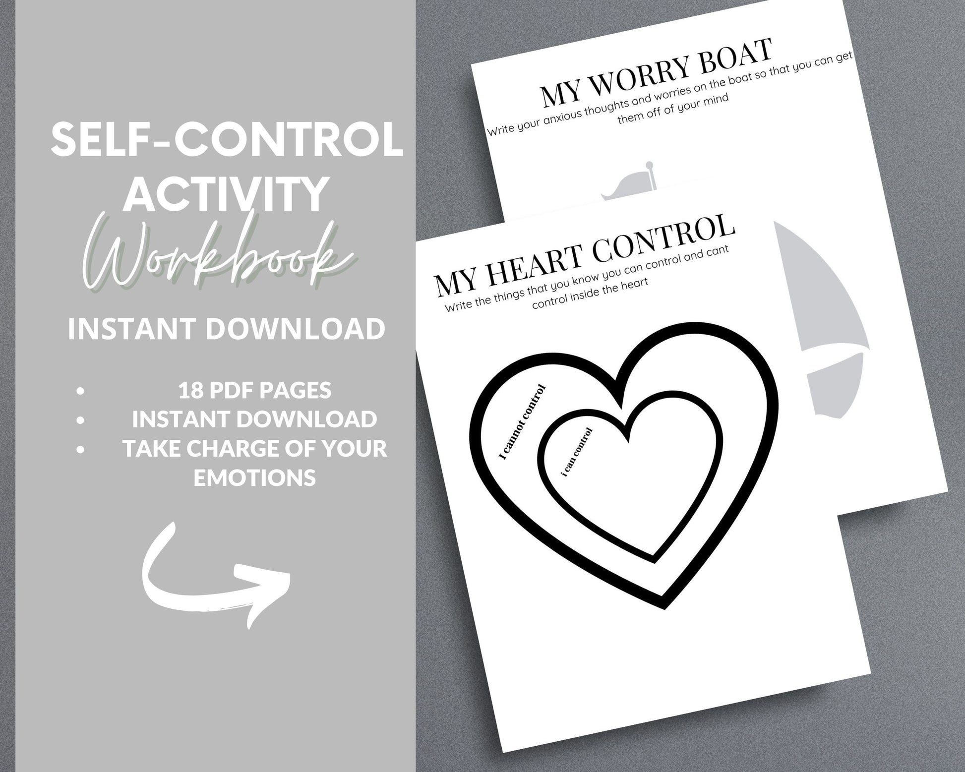Self-Control Activity Book – Develop Emotional Regulation & Decision-Making Skills | Printable PDF