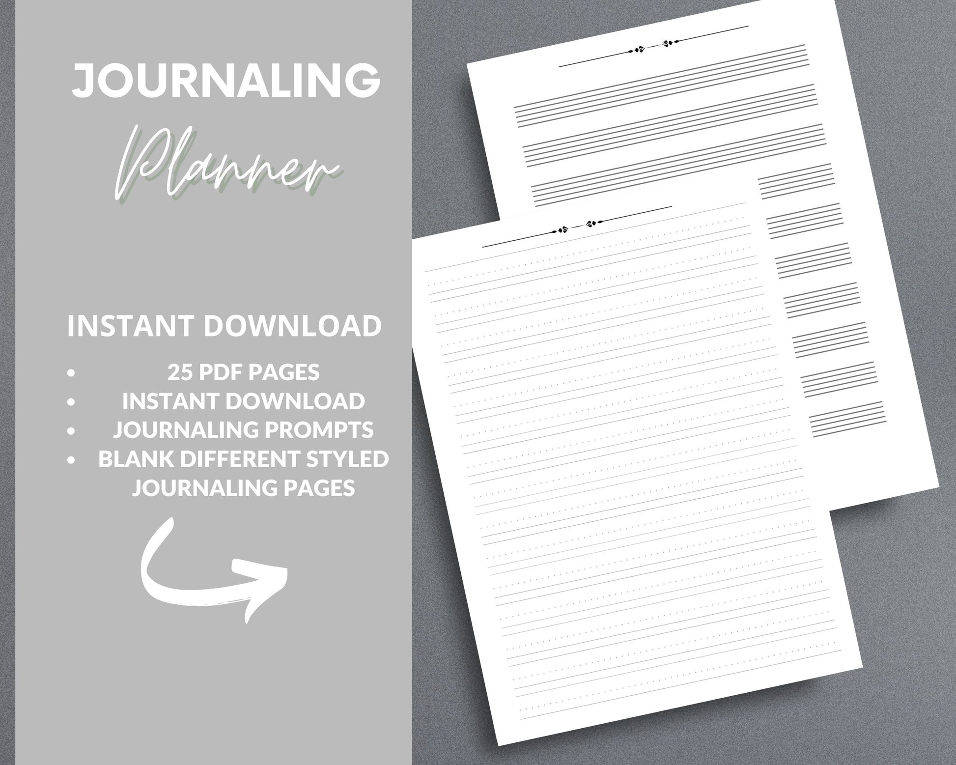 Journaling Planner – Cultivate Self-Reflection & Daily Mindfulness | Printable PDF