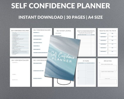 Self-Confidence Planner – Build Self-Esteem, Overcome Doubt & Boost Positivity | Printable PDF 