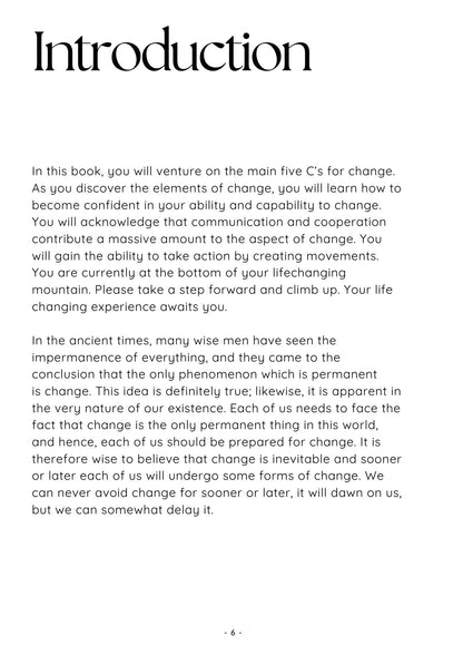 5 C’s for Change – Master Personal Growth & Embrace Transformation | Instant PDF Download