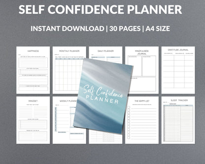 Self-Confidence Planner – Build Self-Esteem, Overcome Doubt & Boost Positivity | Printable PDF 