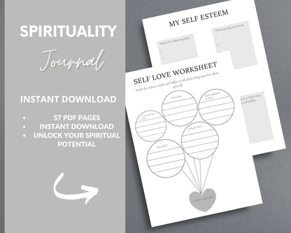 Spiritual Awakening Journal – Connect with Your Higher Self & Manifest Your Purpose | Printable PDF