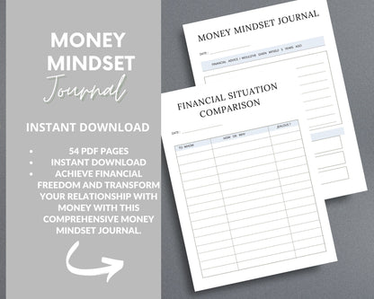 Money Mindset Journal – Shift Your Financial Mindset & Attract Abundance | Printable PDF