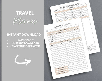 Travel Planner – Plan, Budget & Organize Your Perfect Trip | Printable PDF 