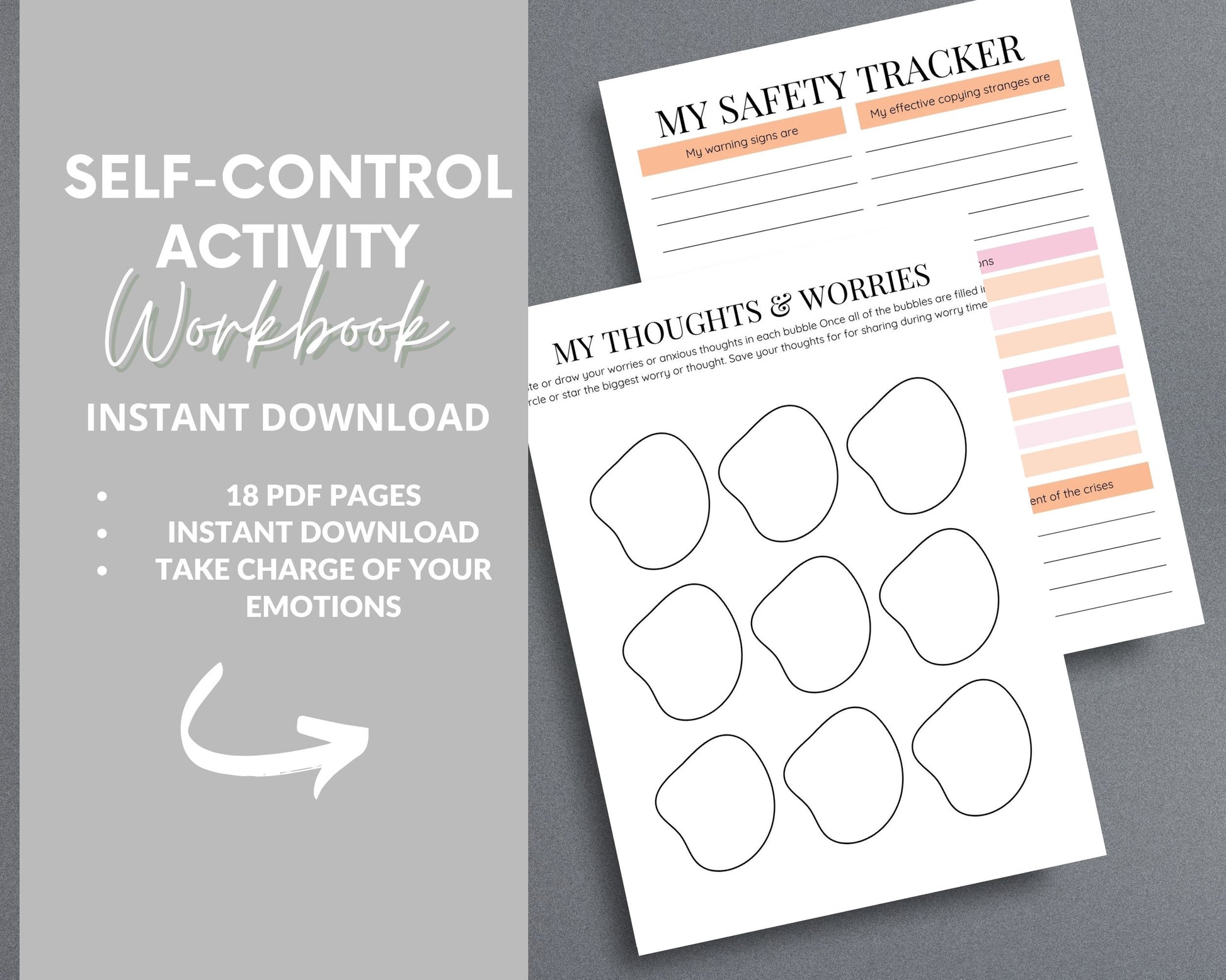 Self-Control Activity Book – Develop Emotional Regulation & Decision-Making Skills | Printable PDF