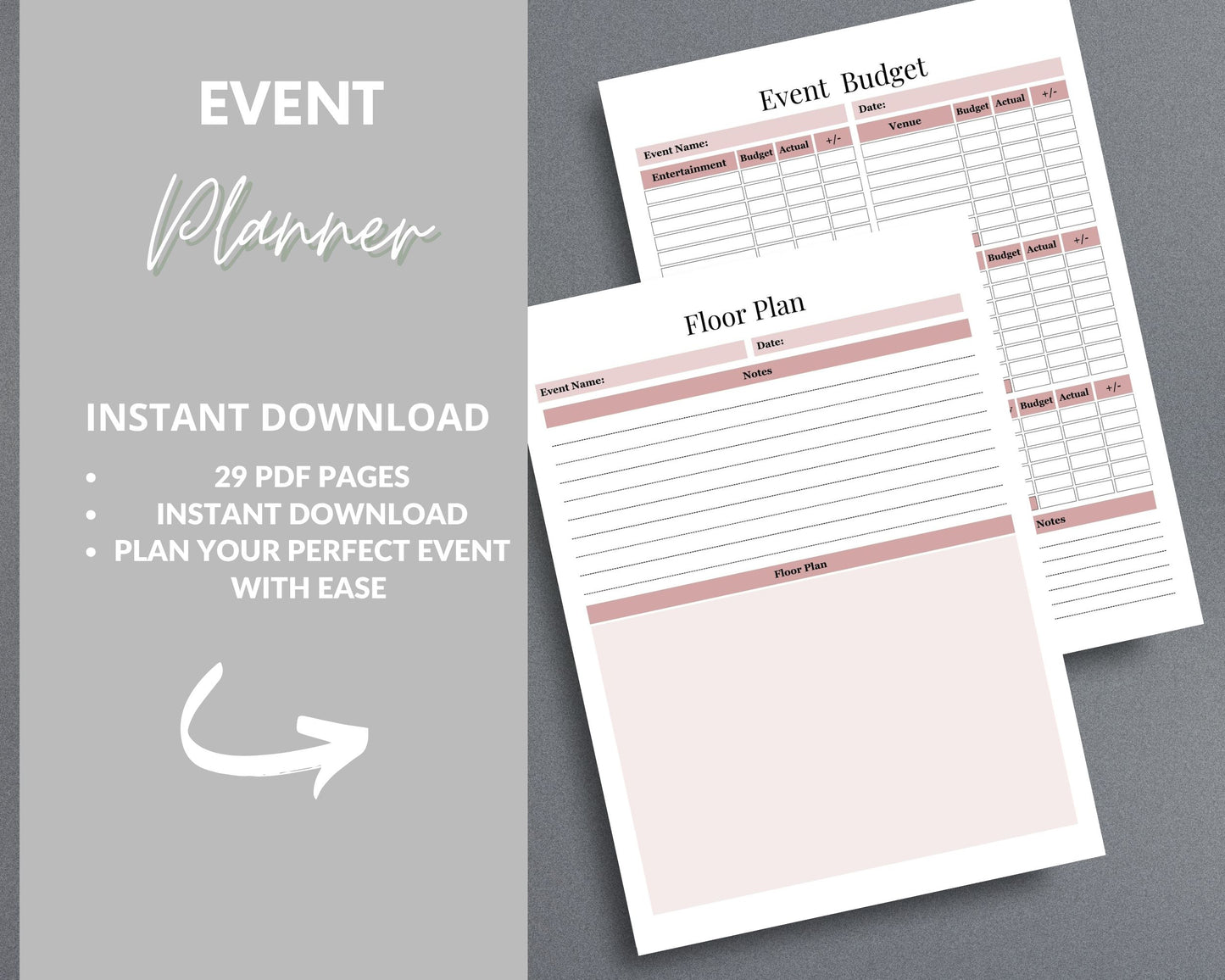 Event Planner – Organize, Budget & Track Every Detail of Your Event | Printable PDF