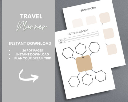 Travel Planner – Plan, Budget & Organize Your Perfect Trip | Printable PDF 