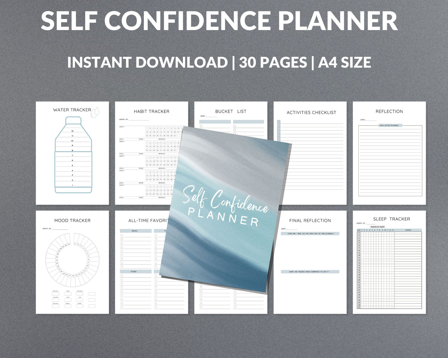 Self-Confidence Planner – Build Self-Esteem, Overcome Doubt & Boost Positivity | Printable PDF 