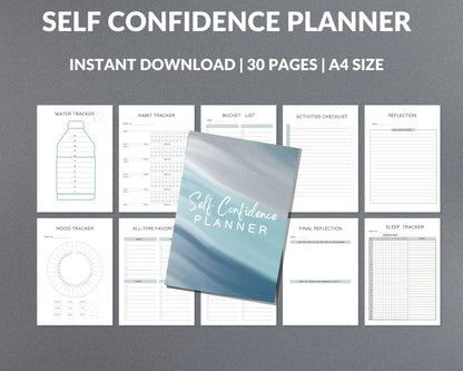 Self-Confidence Planner – Build Self-Esteem, Overcome Doubt & Boost Positivity | Printable PDF 