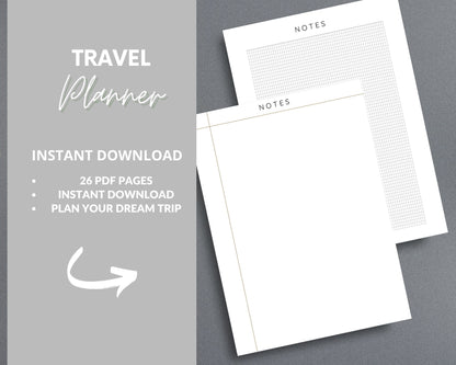 Travel Planner – Plan, Budget & Organize Your Perfect Trip | Printable PDF 