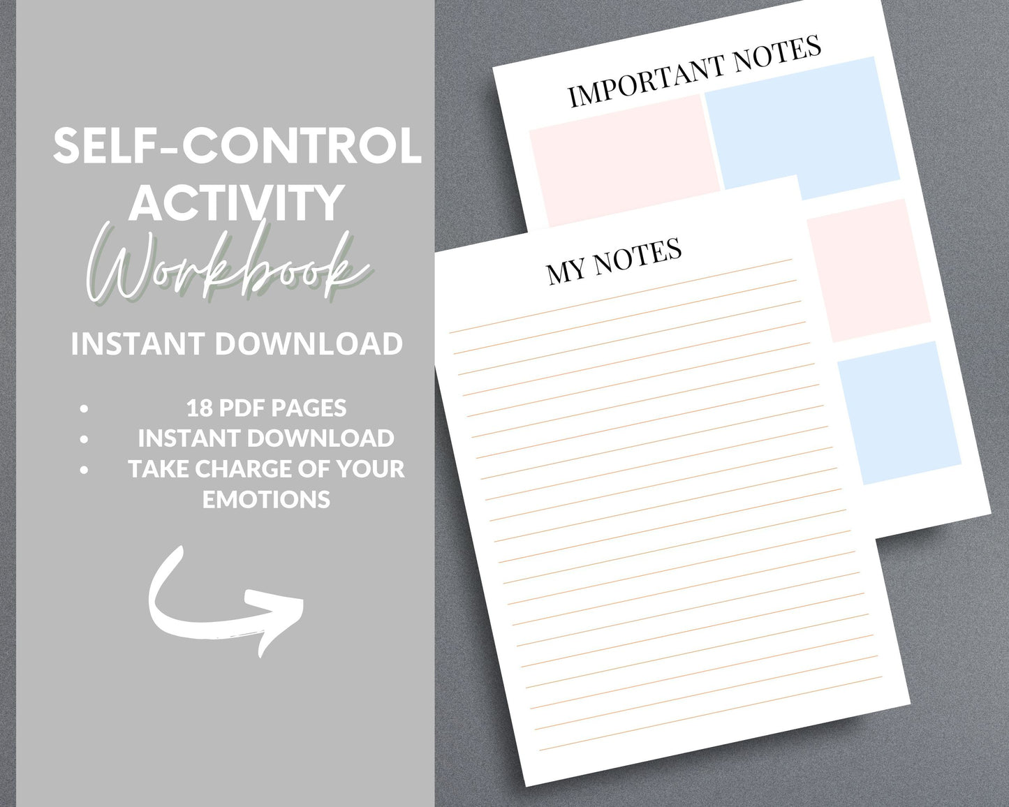 Self-Control Activity Book – Develop Emotional Regulation & Decision-Making Skills | Printable PDF