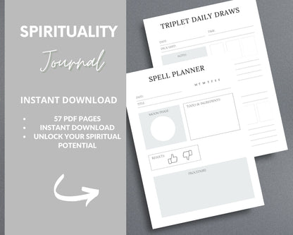 Spiritual Awakening Journal – Connect with Your Higher Self & Manifest Your Purpose | Printable PDF