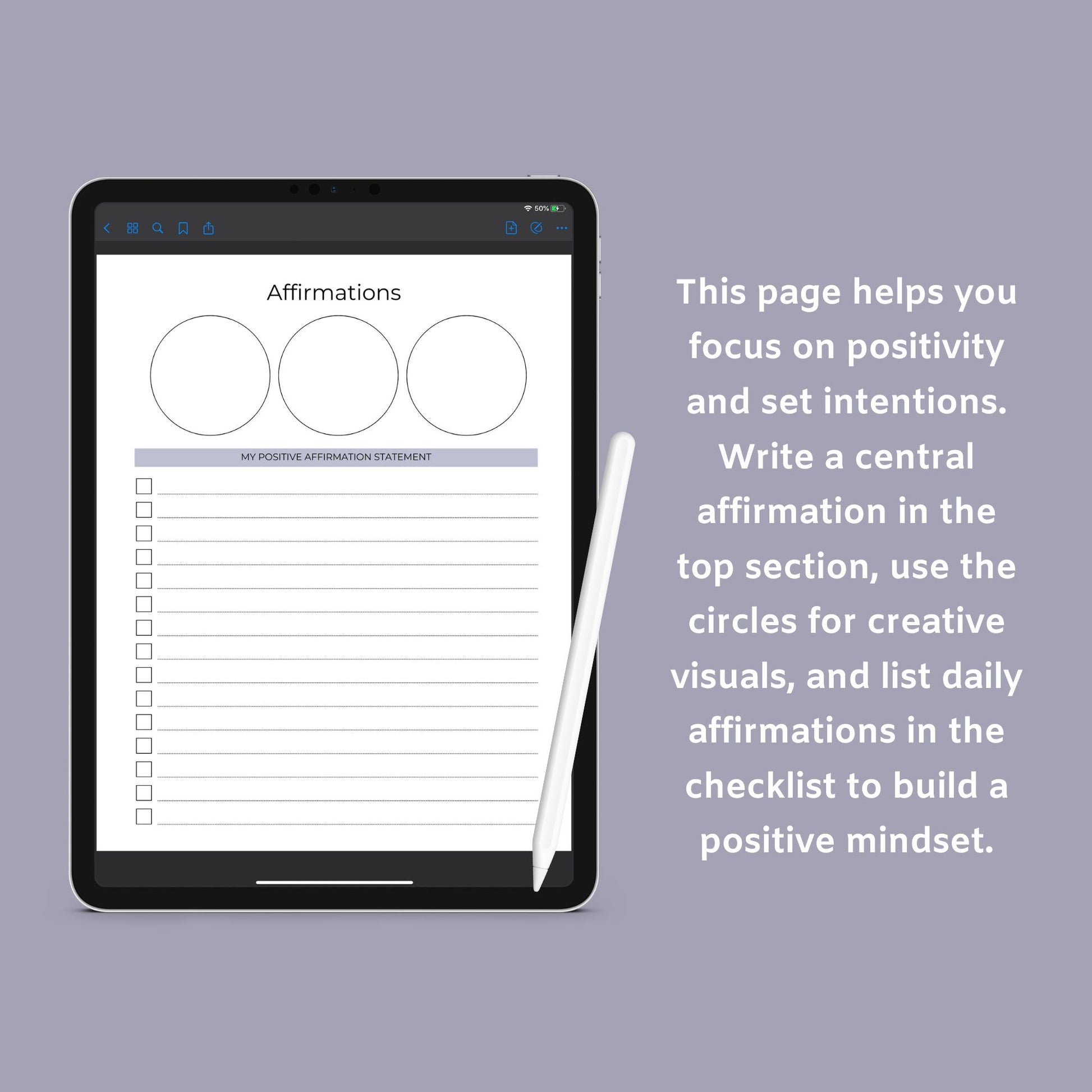 Anxiety & Depression Workbook – Track Mental Health, Emotions & Self-Care | Printable PDF