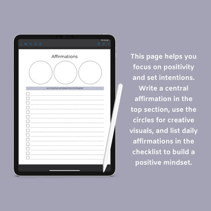 Anxiety & Depression Workbook – Track Mental Health, Emotions & Self-Care | Printable PDF