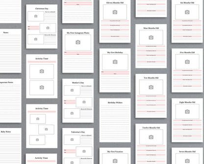Baby Memory Book – Capture Precious First Moments & Milestones | Printable PDF