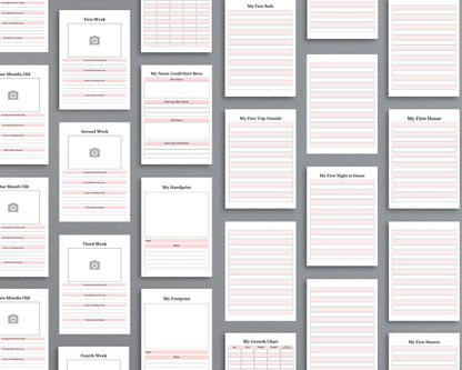 Baby Memory Book – Capture Precious First Moments & Milestones | Printable PDF