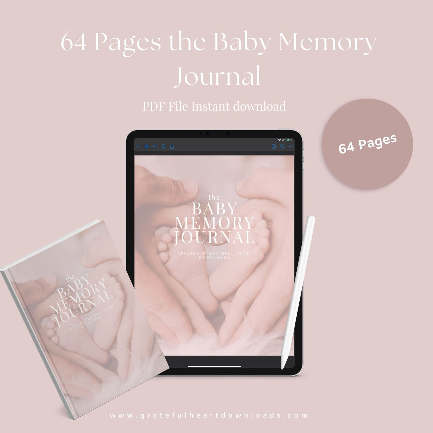 Baby Memory Journal | Digital Baby Book | Instant Download PDF