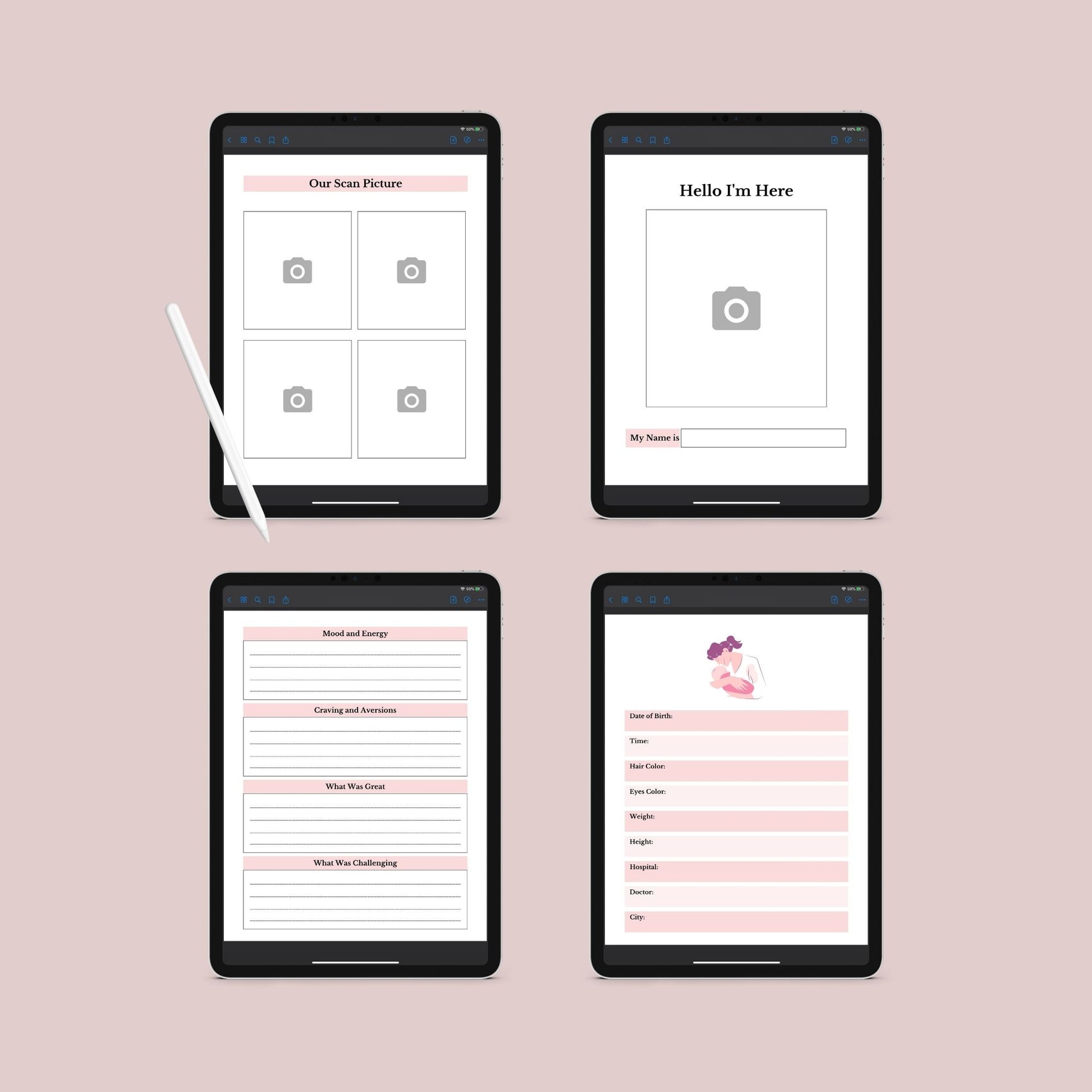 Baby Memory Journal | Digital Baby Book | Instant Download PDF