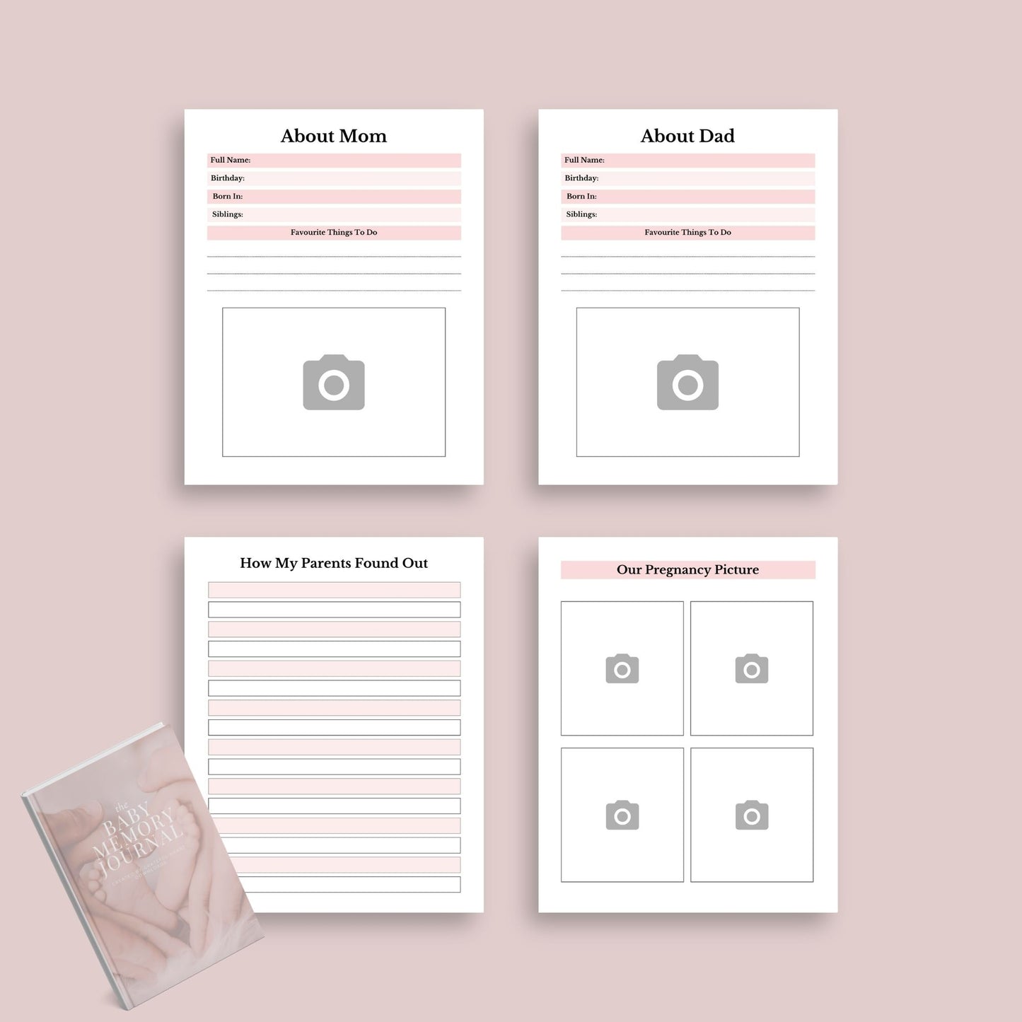 Baby Memory Journal | Digital Baby Book | Instant Download PDF