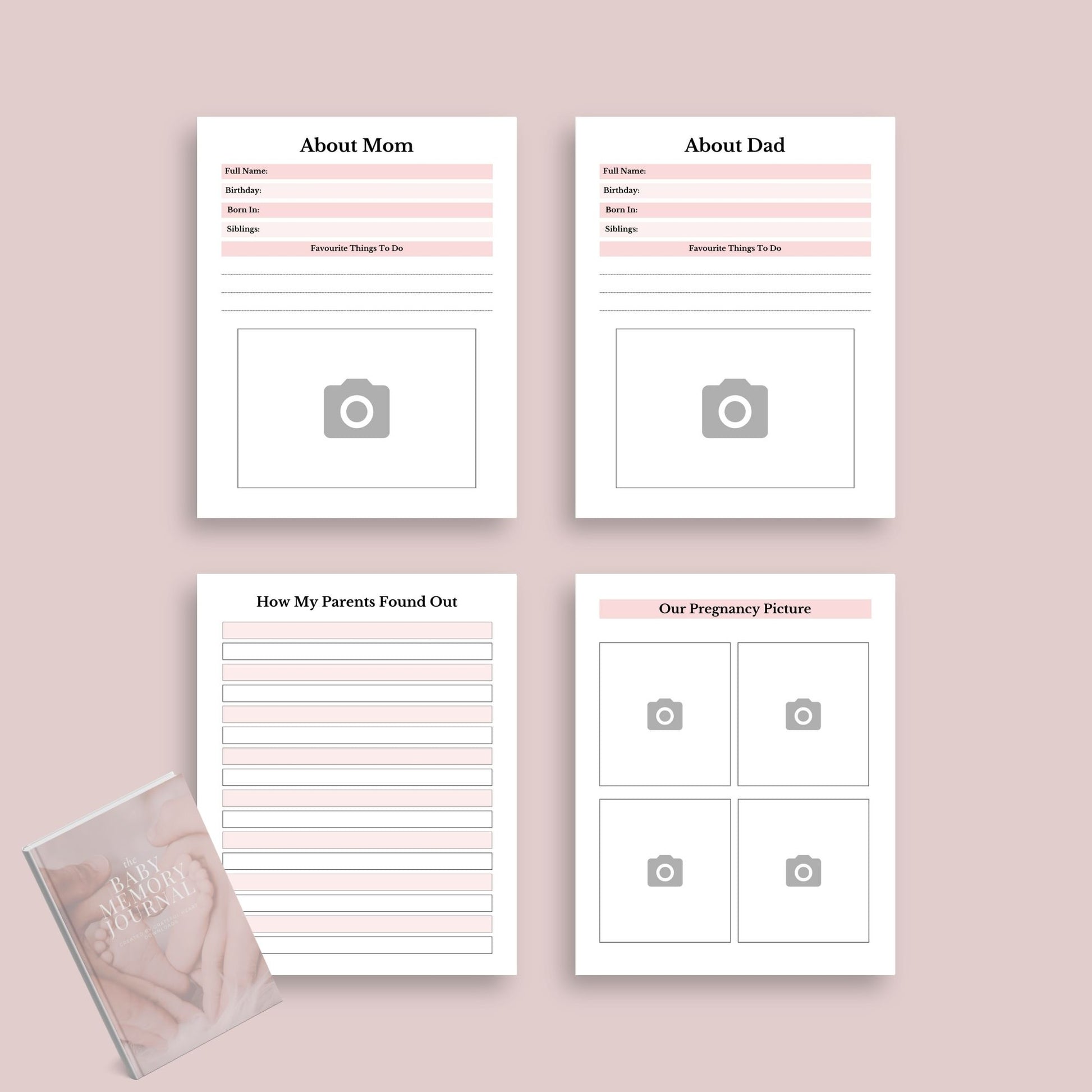 Baby Memory Journal | Digital Baby Book | Instant Download PDF
