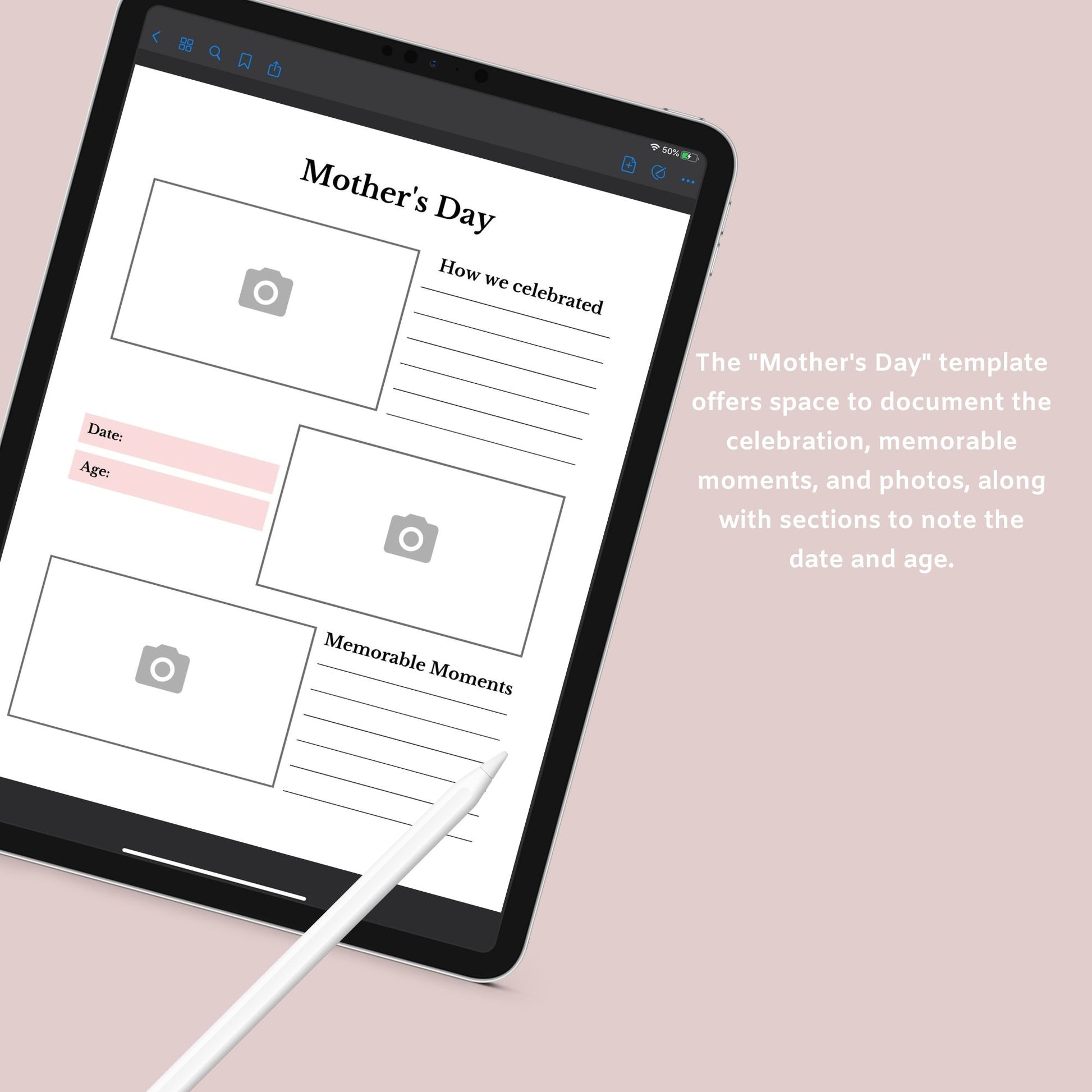 Baby Memory Journal | Digital Baby Book | Instant Download PDF