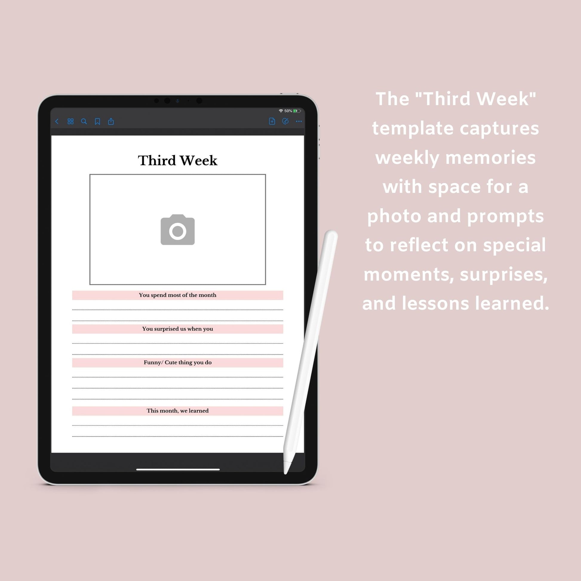Baby Memory Journal | Digital Baby Book | Instant Download PDF