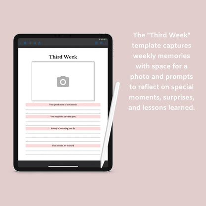 Baby Memory Journal | Digital Baby Book | Instant Download PDF