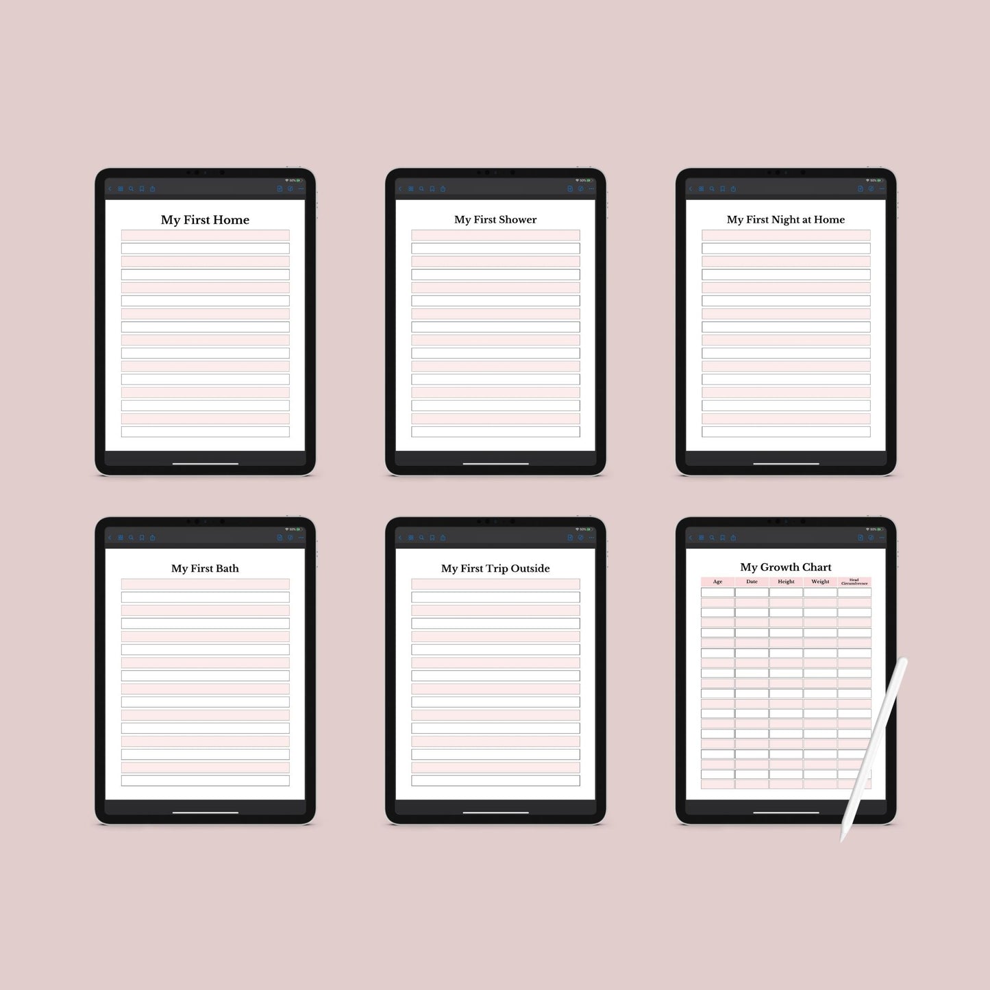 Baby Memory Journal | Digital Baby Book | Instant Download PDF