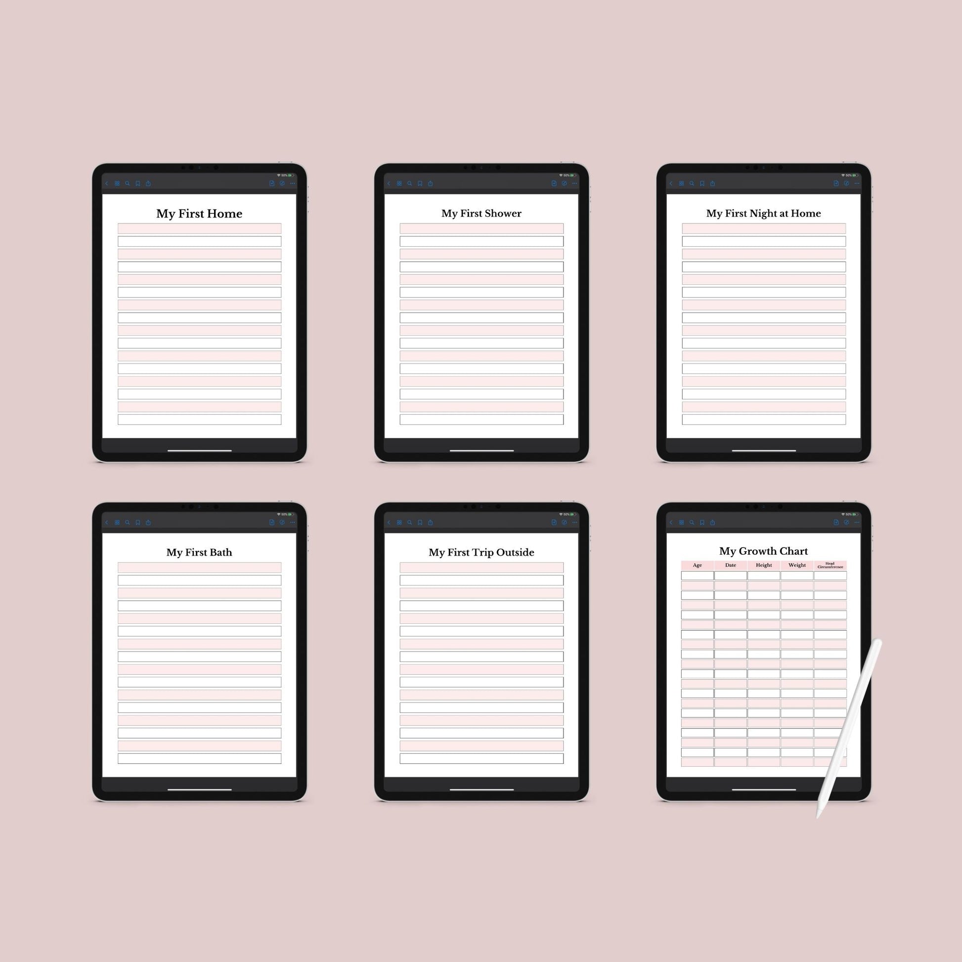 Baby Memory Journal | Digital Baby Book | Instant Download PDF