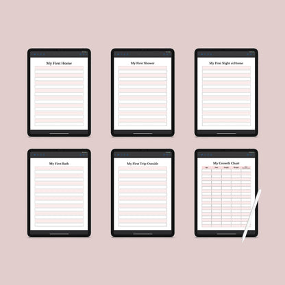 Baby Memory Journal | Digital Baby Book | Instant Download PDF