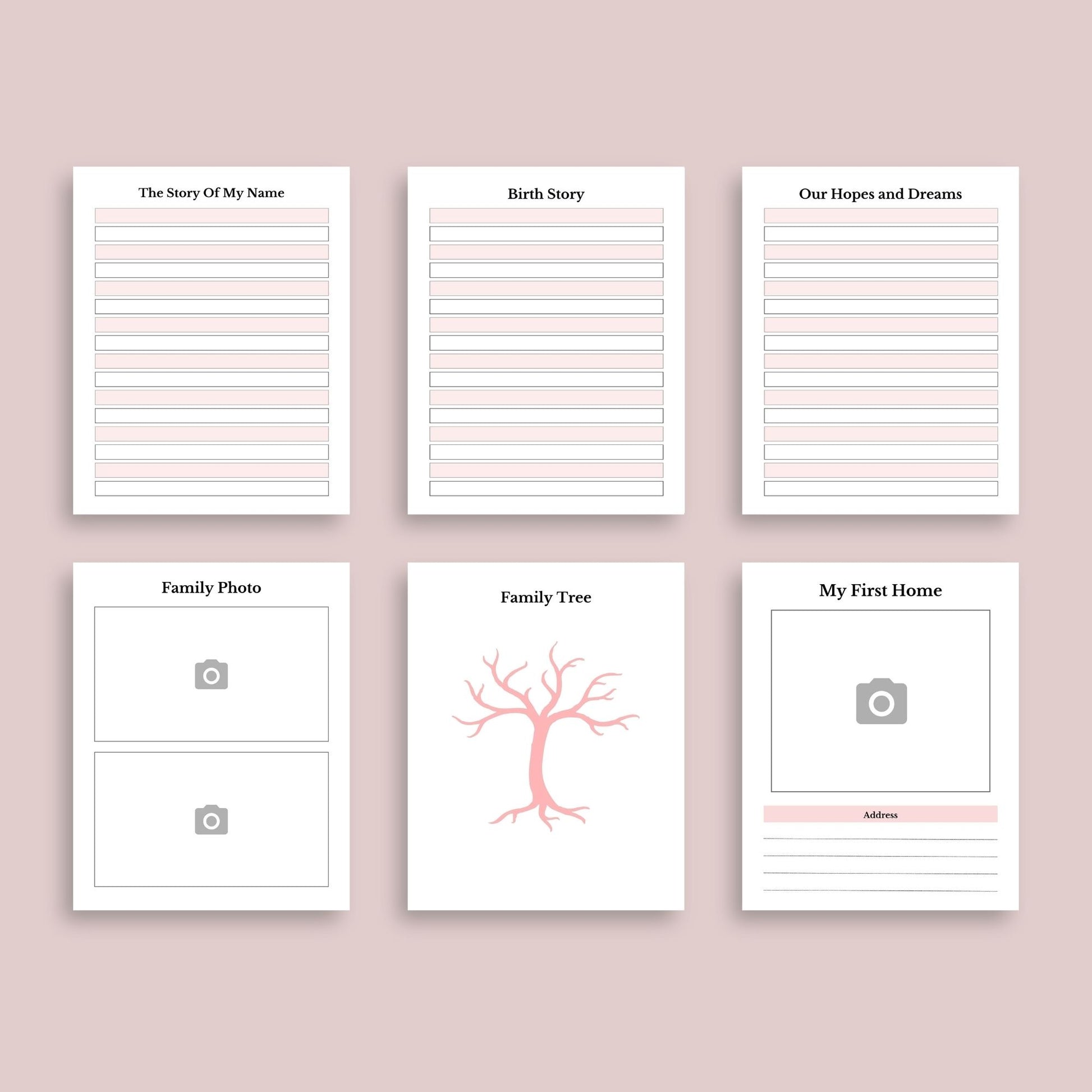 Baby Memory Journal | Digital Baby Book | Instant Download PDF