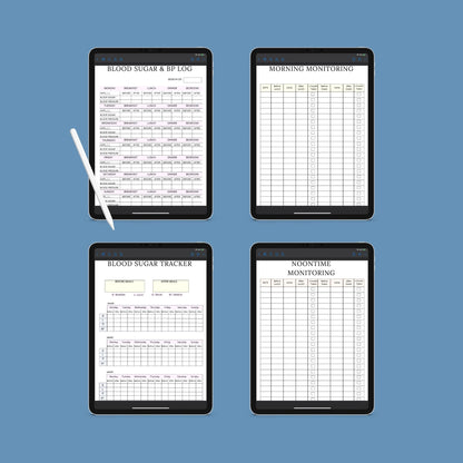 Blood Sugar Planner | Diabetes Log Book | Printable Glucose Tracker PDF