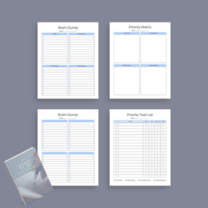 Brain Dump Journal | Printable Productivity Planner | Digital PDF