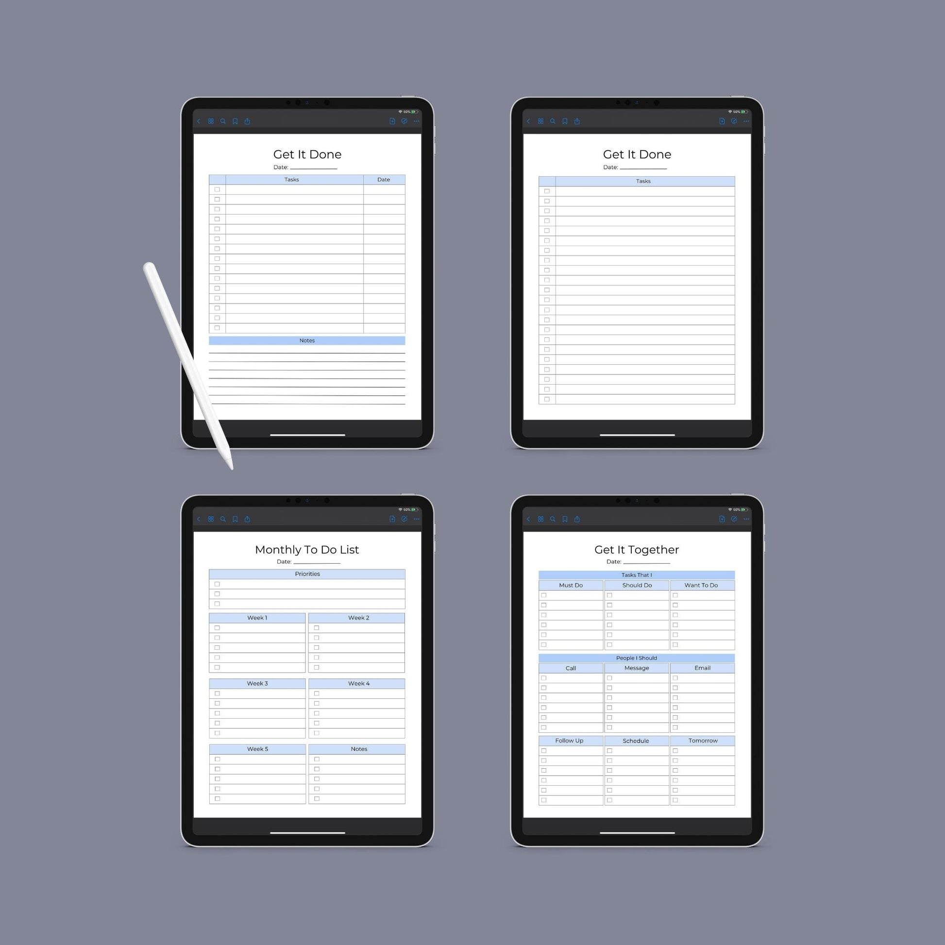 Brain Dump Journal | Printable Productivity Planner | Digital PDF