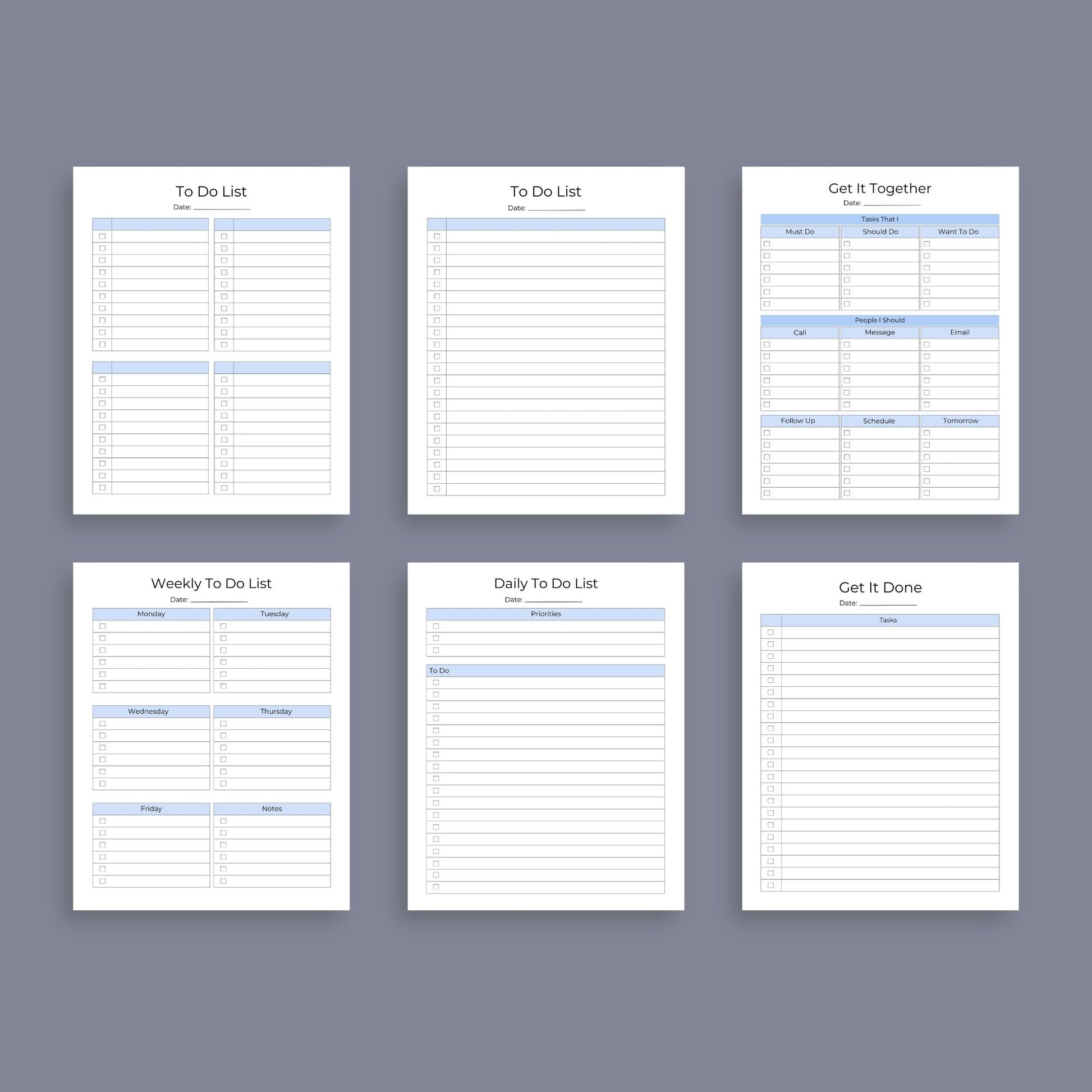 Brain Dump Journal | Printable Productivity Planner | Digital PDF