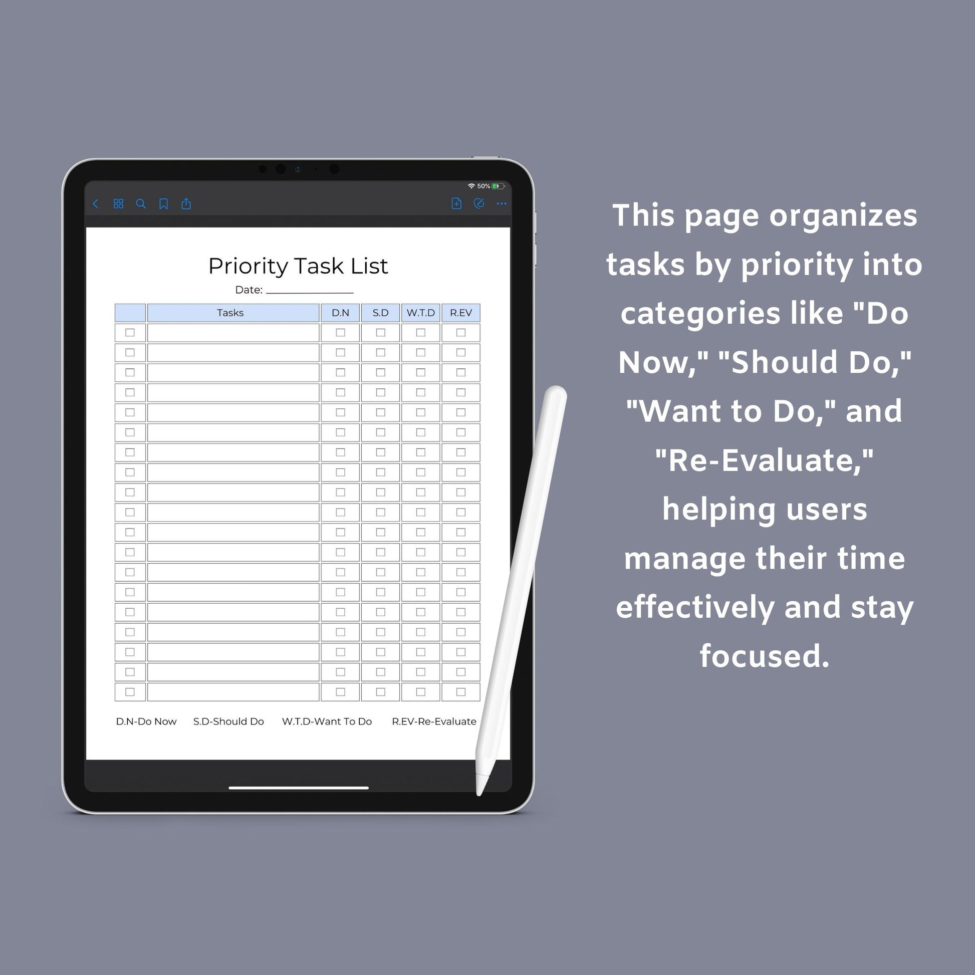 Brain Dump Journal | Printable Productivity Planner | Digital PDF