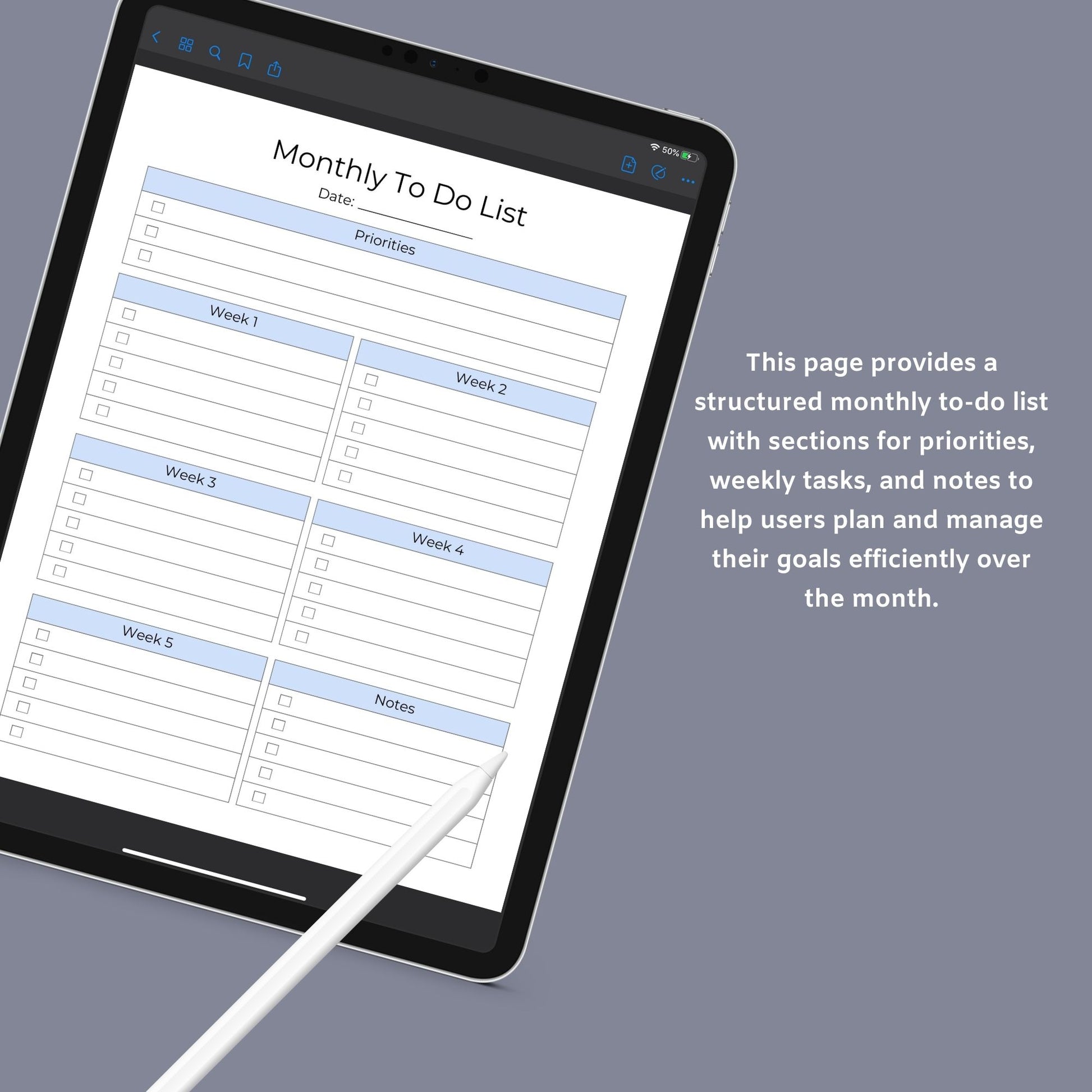 Brain Dump Journal | Printable Productivity Planner | Digital PDF