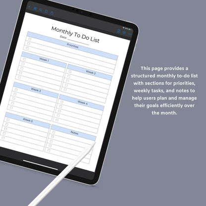 Brain Dump Journal | Printable Productivity Planner | Digital PDF