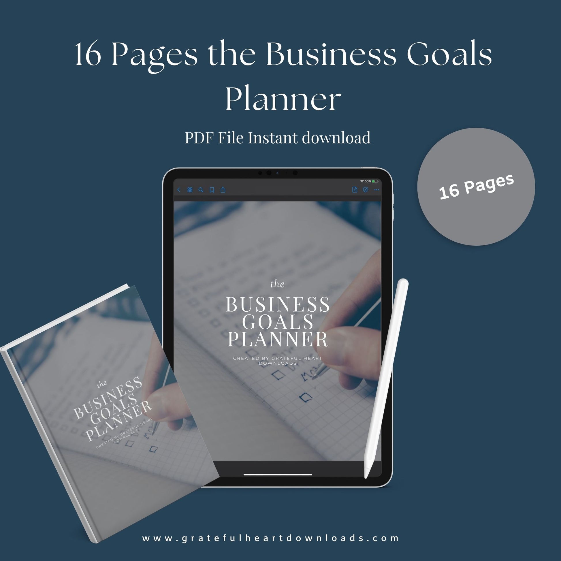 Business Goals Planner | Entrepreneur Goal Tracker | Digital PDF