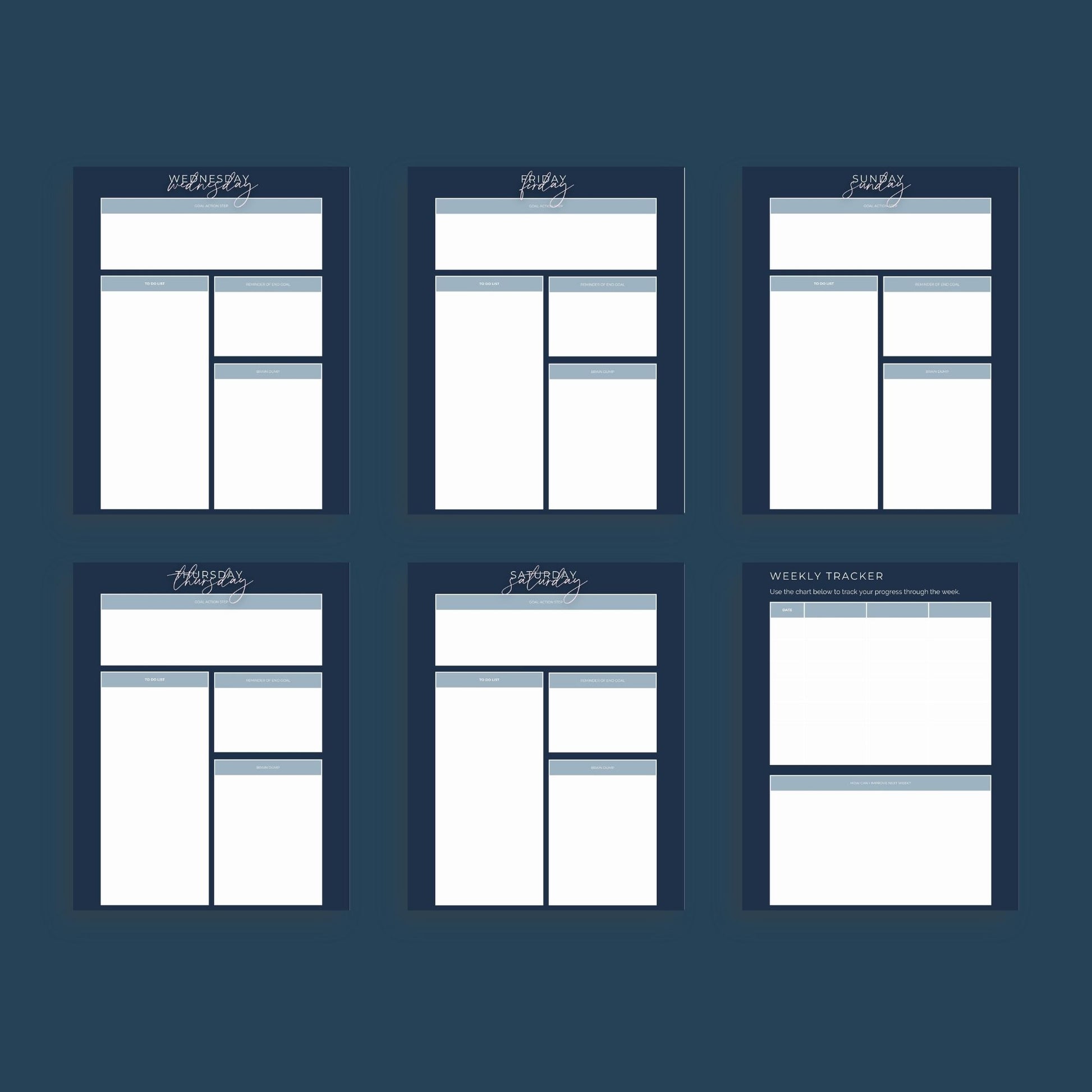 Business Goals Planner | Entrepreneur Goal Tracker | Digital PDF