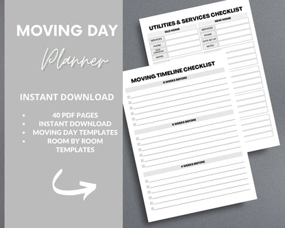 Moving Planner – Stay Organized, Track Expenses & Simplify Your Move | Printable PDF 