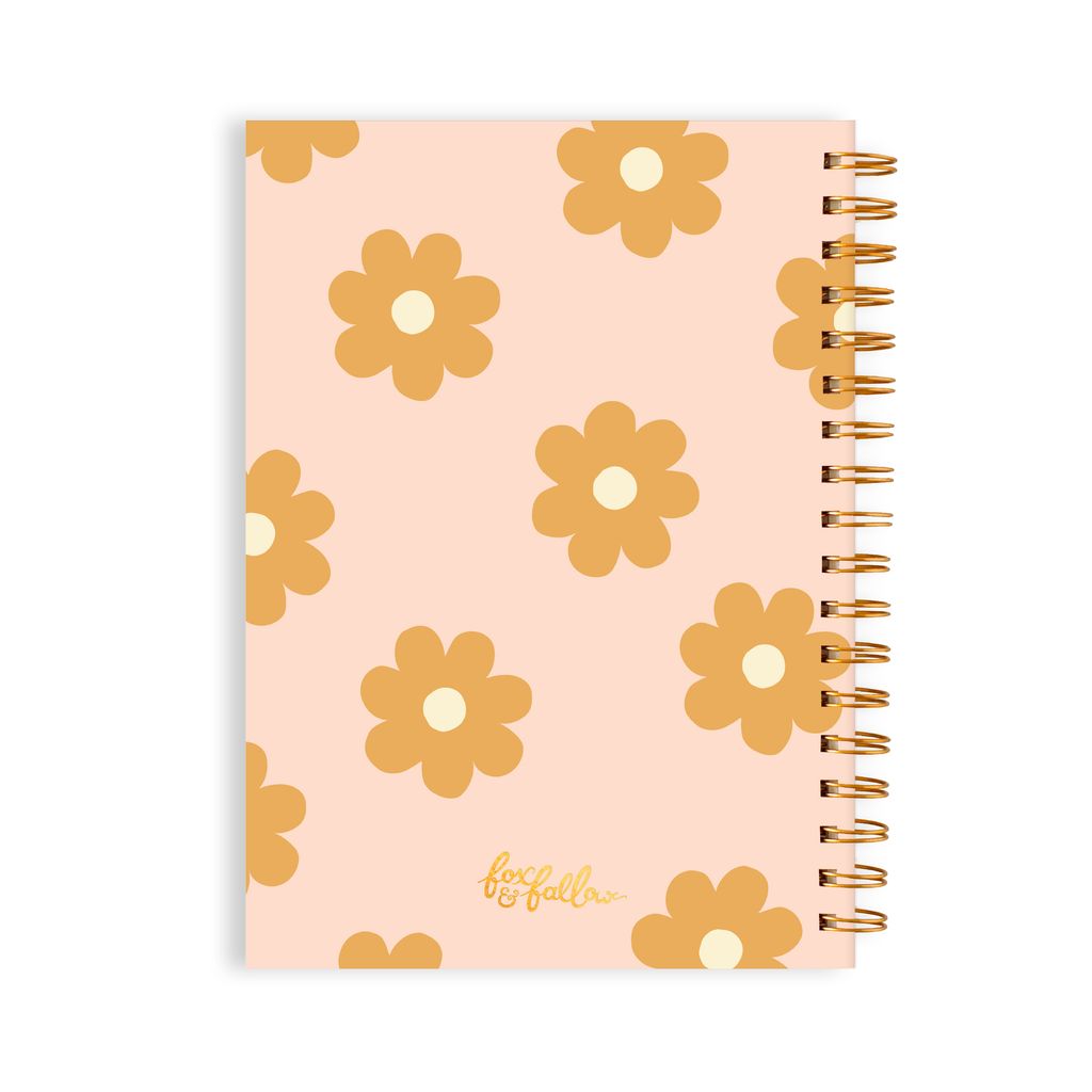 Daisy Chain Medium Spiral Notebook – Infuse Floral Elegance into Your Daily Notes - The Grateful Collective