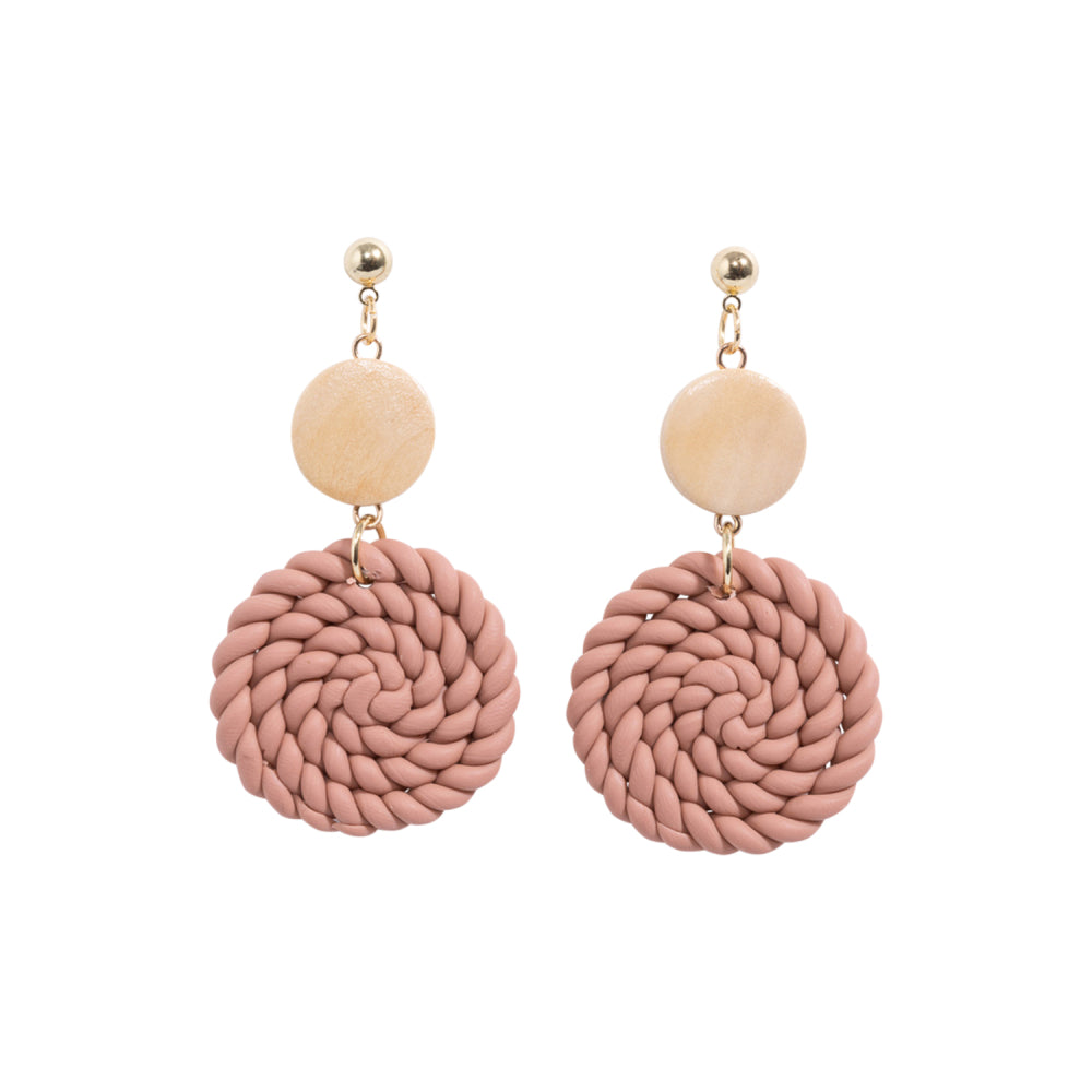 Kiki Round Weave Earrings – Embrace Natural Elegance - The Grateful Collective
