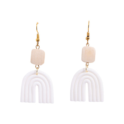 Kiki White Rainbow Earrings – Playful Elegance for Any Occasion - The Grateful Collective
